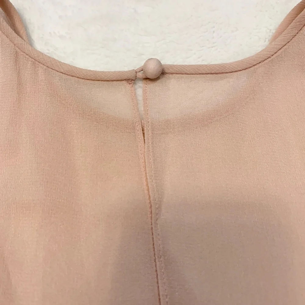 J. Crew Blush Pink Sleeveless Chiffon Midi Dress